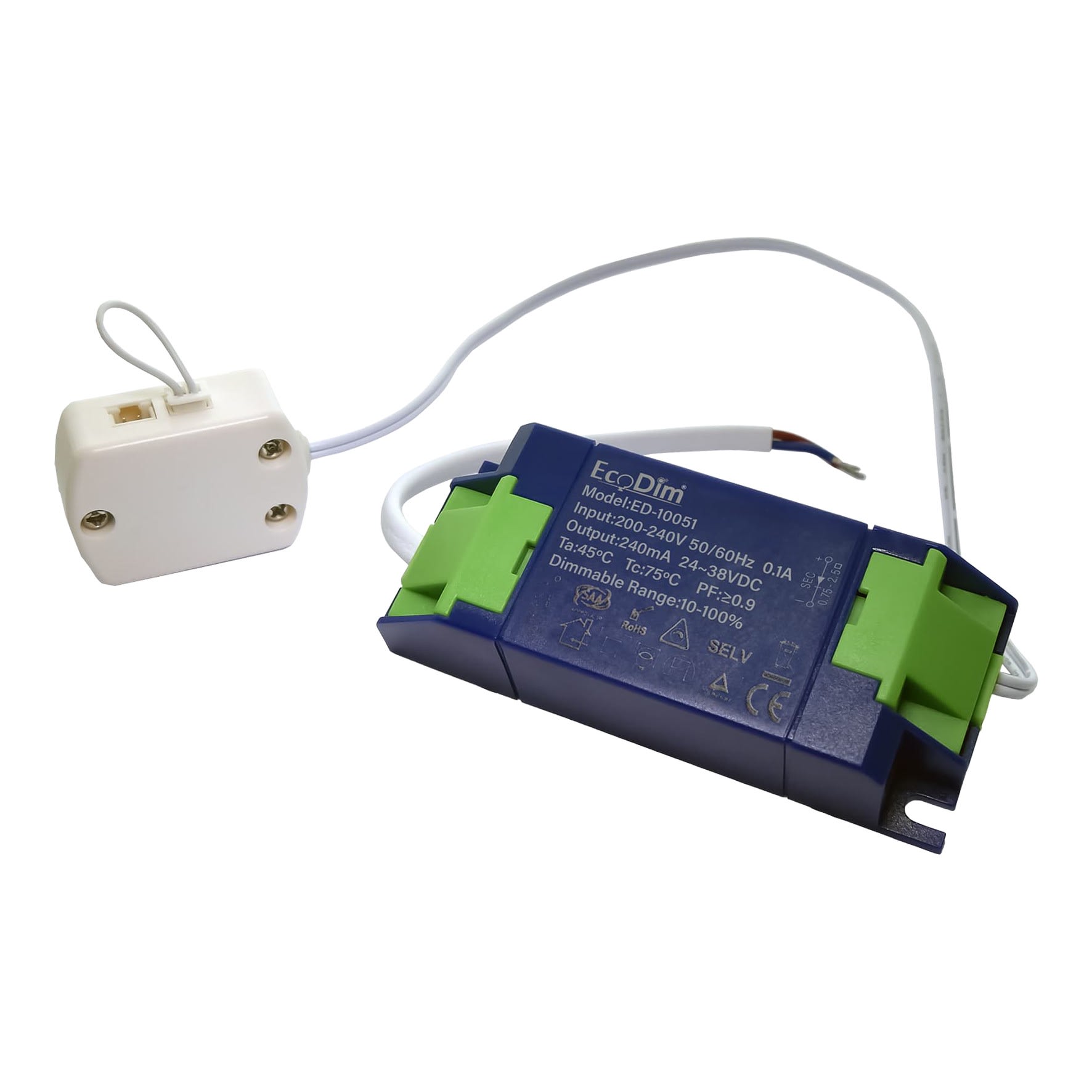 Bailey - ECO DIM ED-10051 LED Driver 8-12W 240VAC / 24-38VDC pour 3-4 Spots