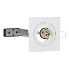 Bailey - Spot Encastré Carré Orientable GU10 230V Blanc Mat Alu 93x93mm 1/4 Tour complet