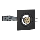 Bailey - Spot Encastré Carré Orientable GU10 230V Noir Mat Alu 93x93mm 1/4 Tour complet