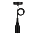 Bailey - Suspension Bali E27 50x152mm Noir avec Câble Textile 1.5m Noir Classe 2