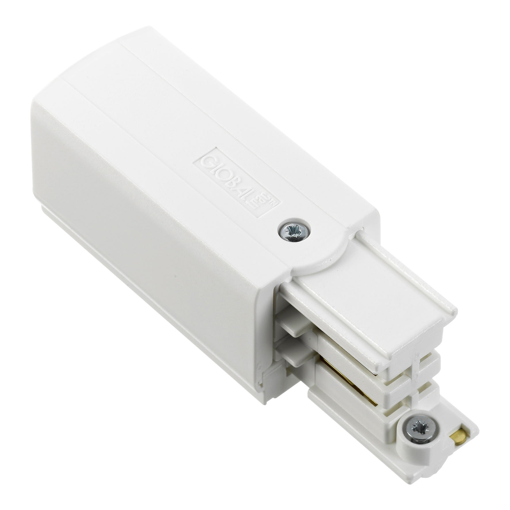 Bailey - XTS11-3 Embout d'alimentation blanc pour rail triphasé 146599 terre droite