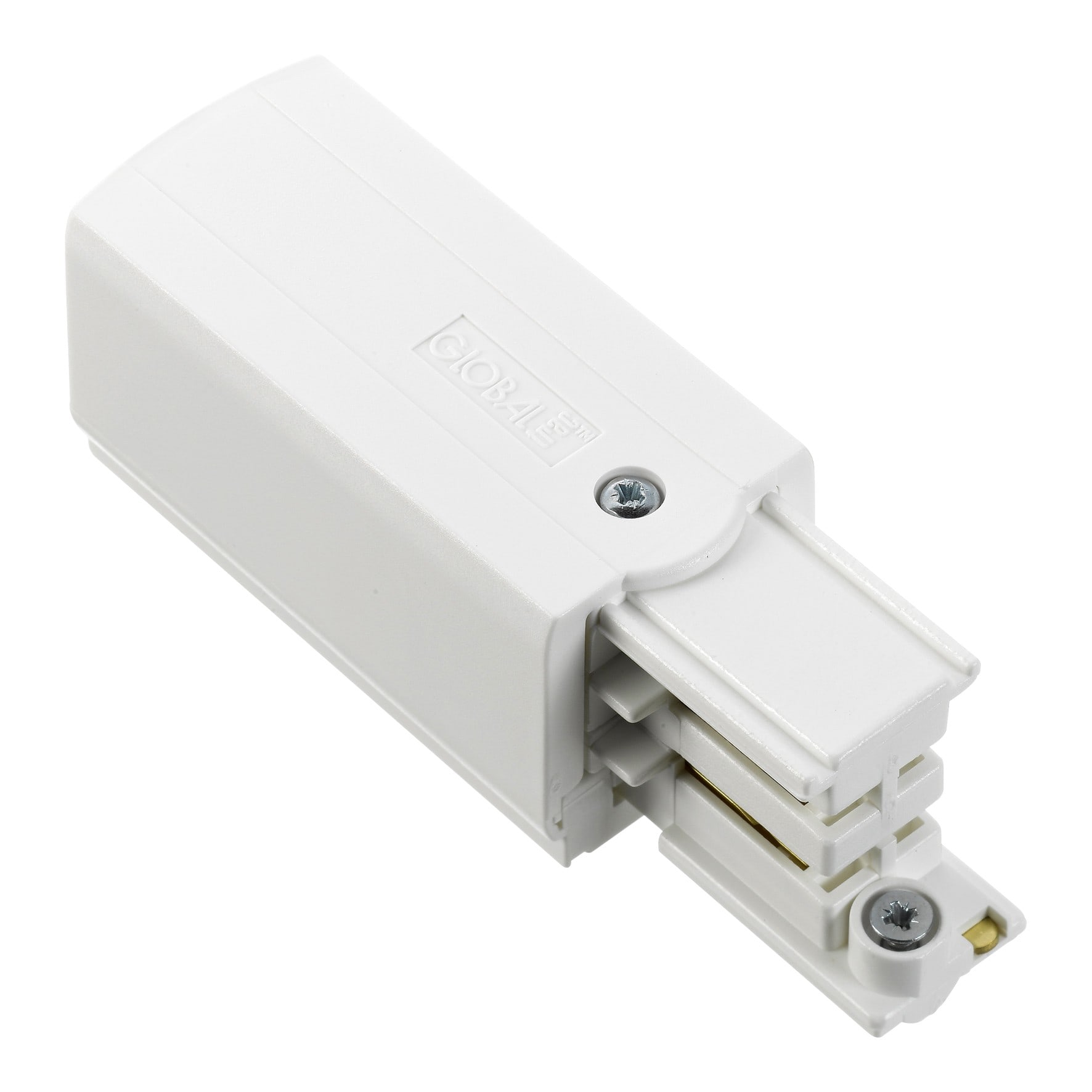 Bailey - XTS11-3 Embout d'alimentation blanc pour rail triphasé 146599 terre droite
