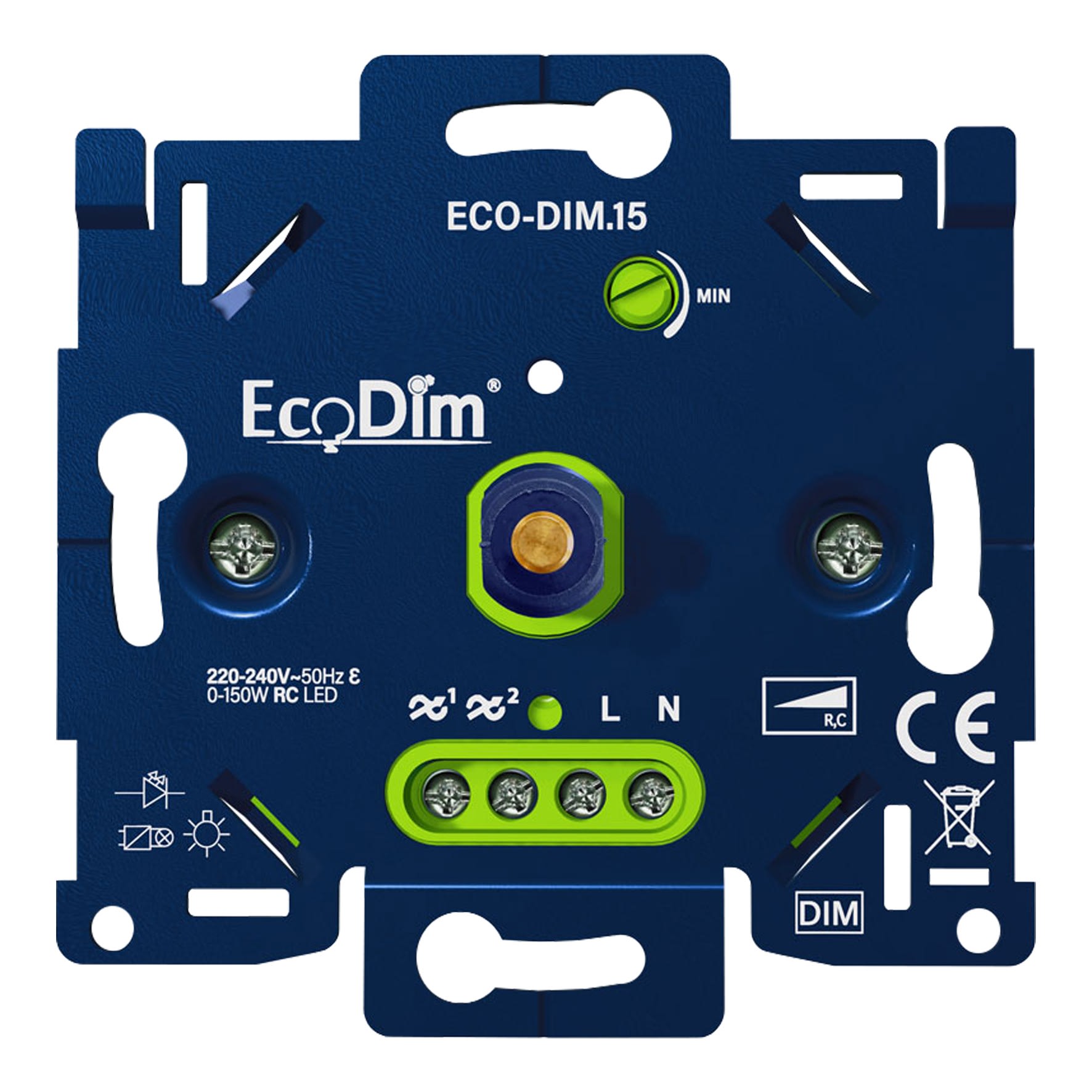 Bailey - ECO-DIM.15 Variateur LED universel 0-150W (RC) - Coupure phase arrière