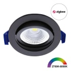 Bailey - ED-10080 Spot LED Zigbee 6W RGB + 2700K-6000K Rond Noir 60° Orientable IP54 DIM