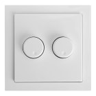 Bailey - ED-10073 Accessoire Variateur LED BJ FutureLinear cadre + plaque + 2 boutons Blc
