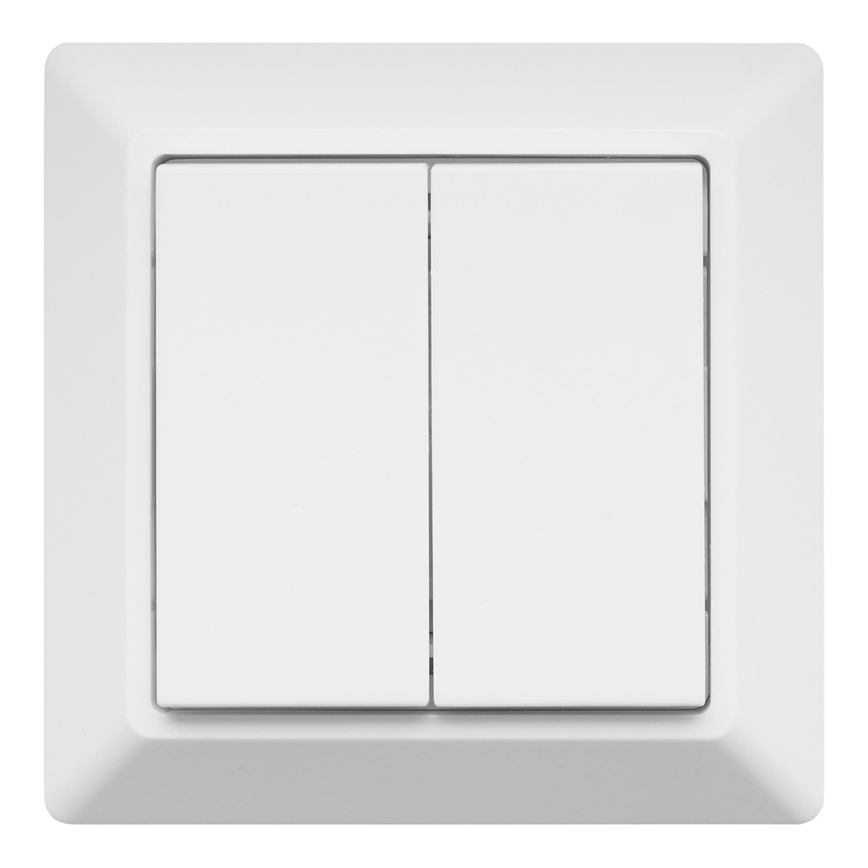 Bailey - ED-10031 Interrupteur (Duo) sans fil Zigbee (compatible Hue) - 2 zones - Blanc