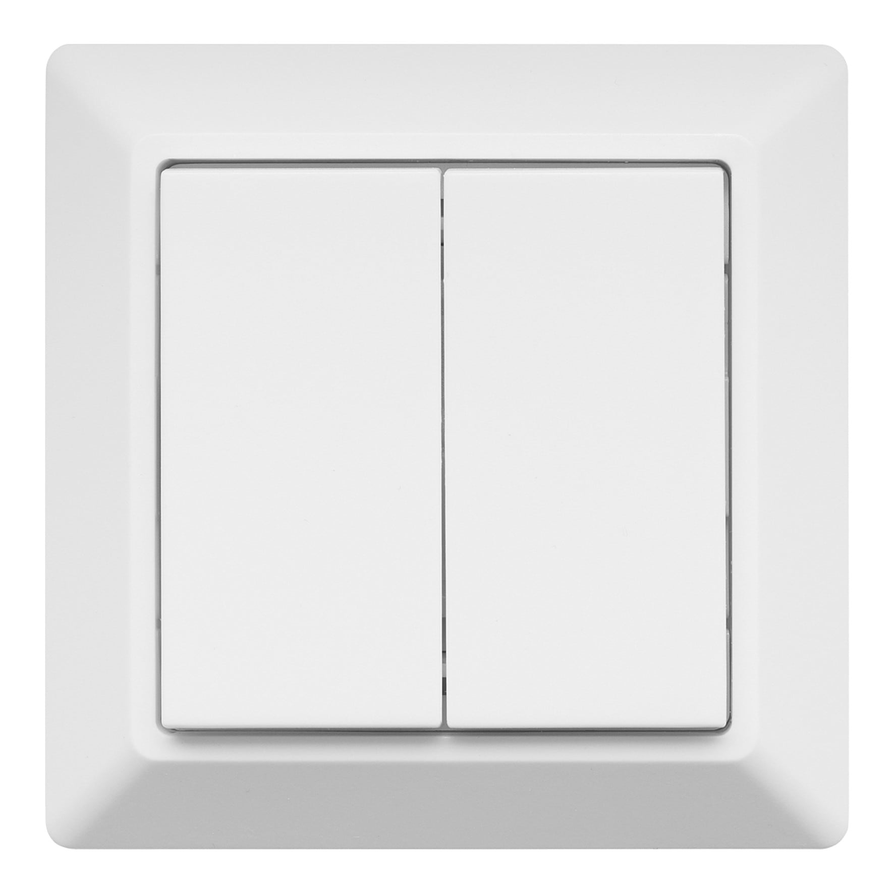Bailey - ED-10031 Interrupteur (Duo) sans fil Zigbee (compatible Hue) - 2 zones - Blanc