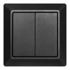 Bailey - ED-10043 Interrupteur (Duo) sans fil Zigbee (compatible Hue) - 2 zones - Noir