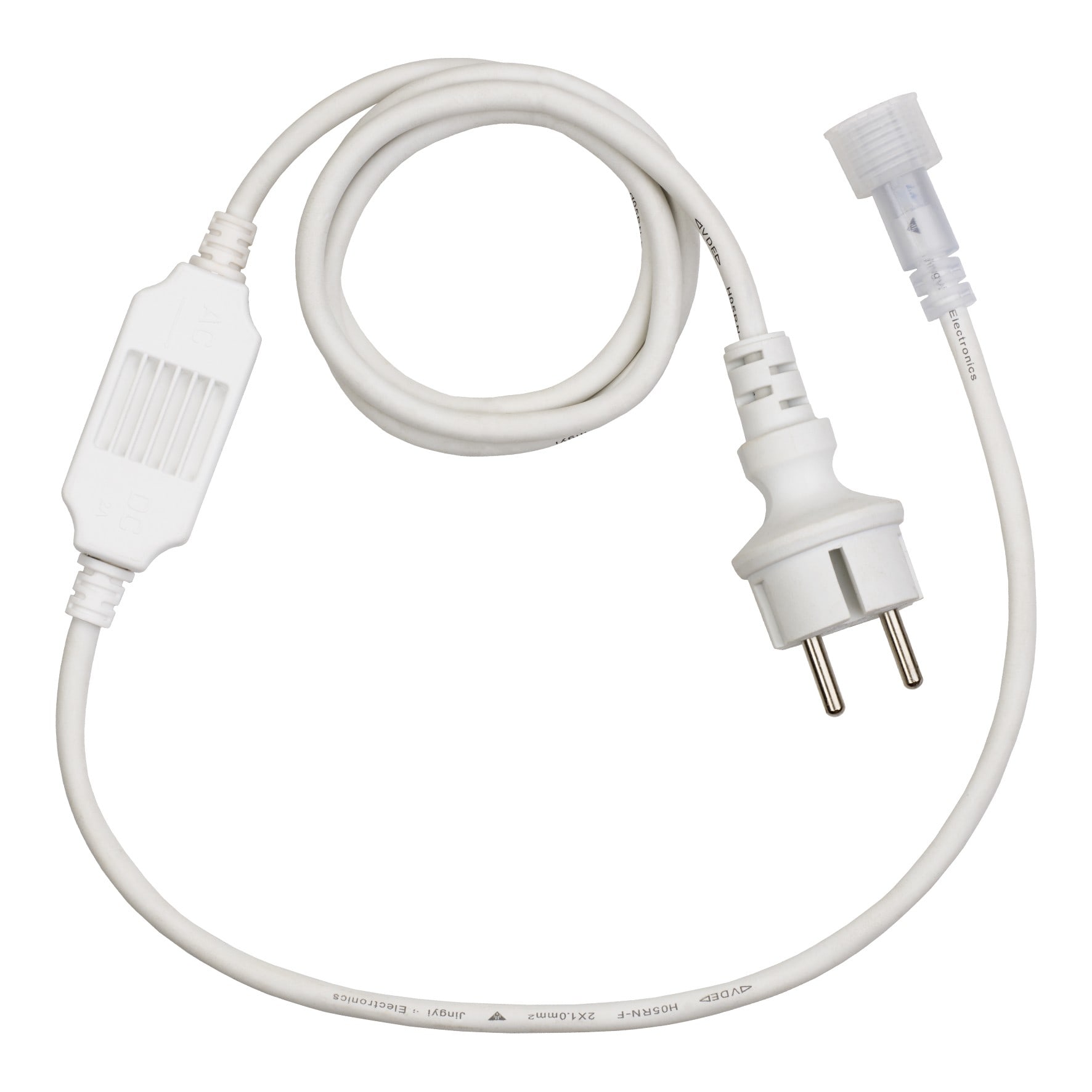 Bailey - Câble 1.5m + redresseur AC/DC pour ruban chantier RoBust LED Rope HO 14x7mm