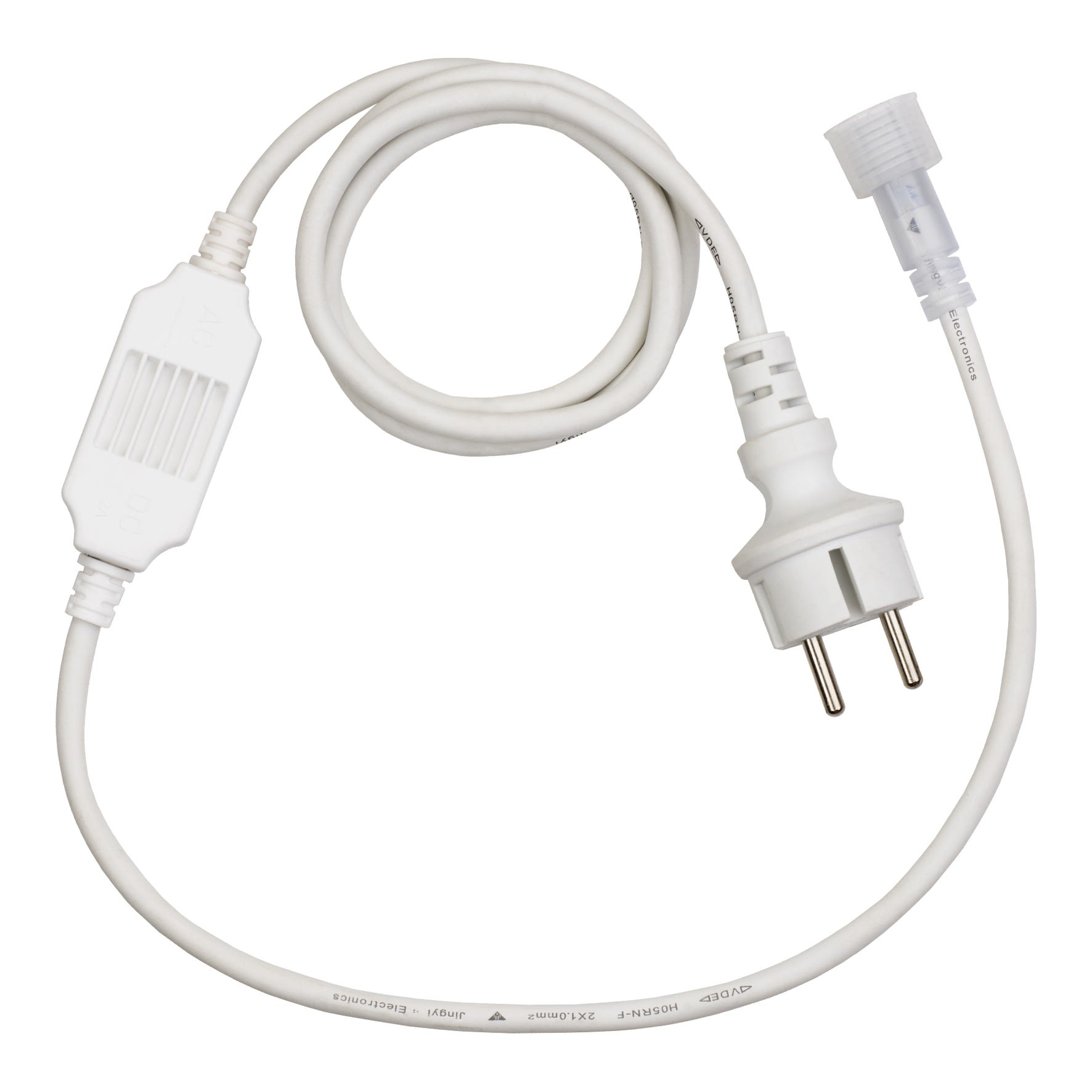 Bailey - Cordon alim. 2A 1.5m avec connecteur à vis pour RoBust LED Rope 360° ø13mm