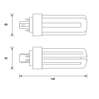 Bailey - LED PL Glass (Verre) GX24q 4P TC-TEL 6W (18W) 3000K Dépolie 800lm 230V-240V 360°