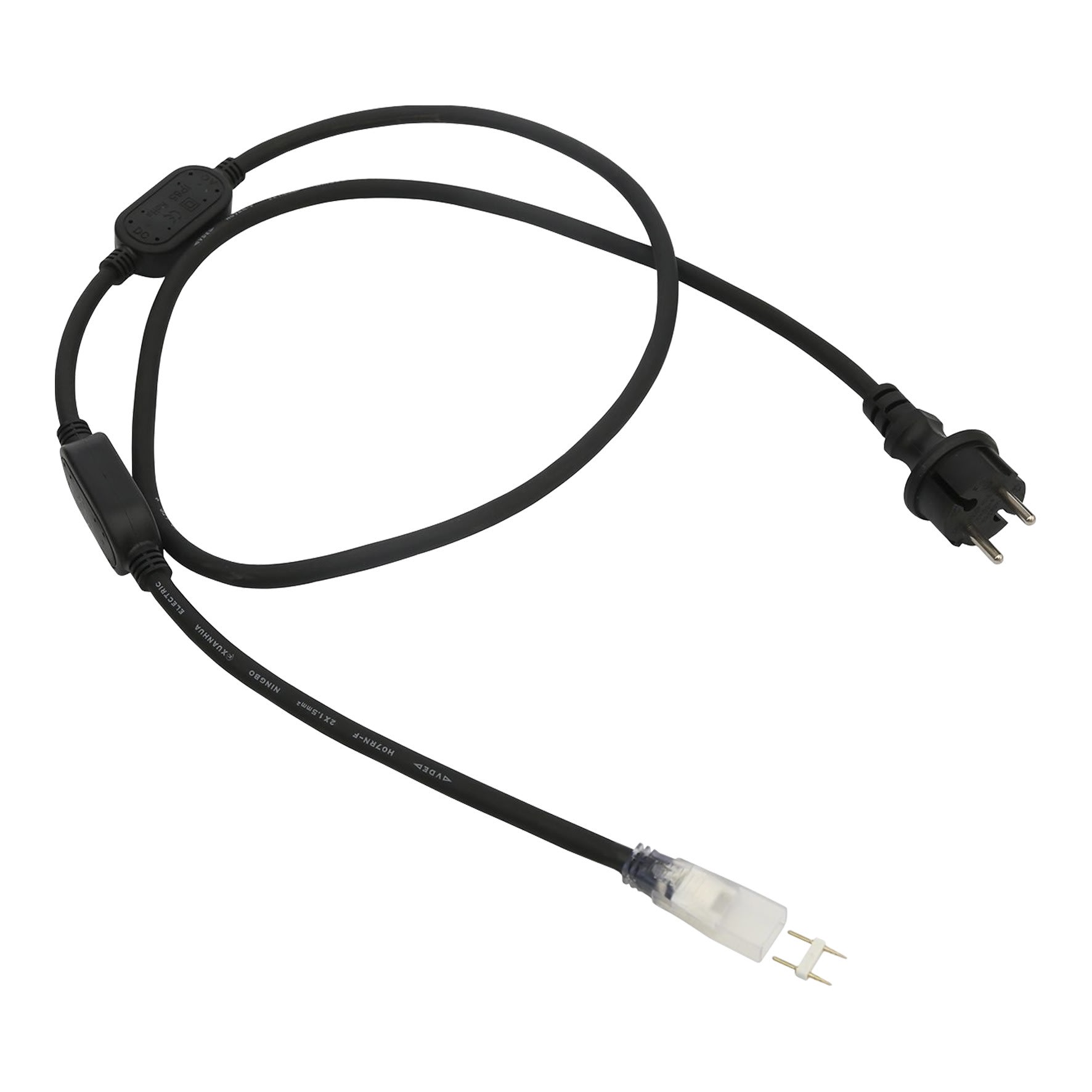 Bailey - Cordon alim. 1.8m pour réalimenter chute de ruban RoBust LED Rope Plus 16x8mm