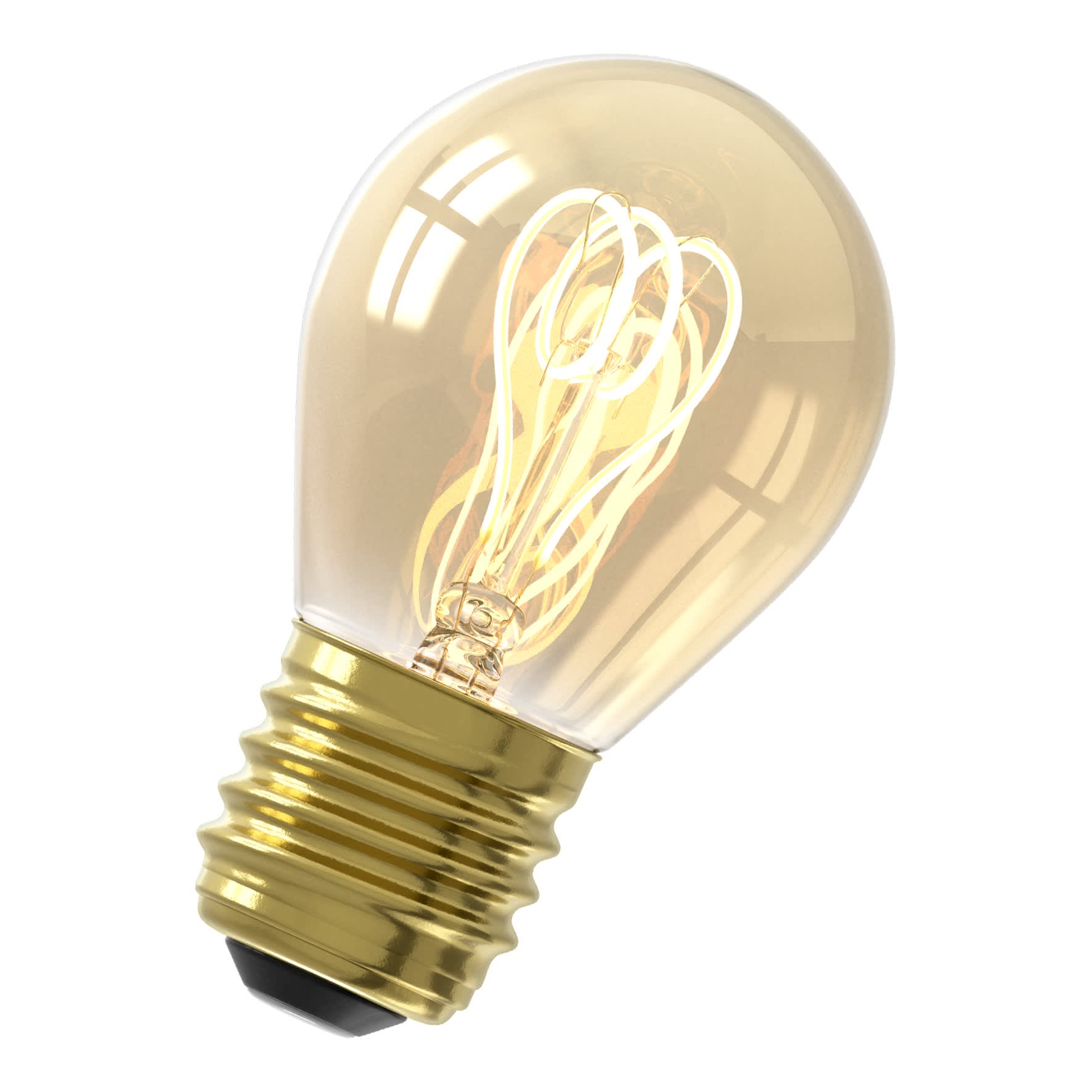 Bailey - Lampe LED Flex Filament Poirette 45x75mm E27 240V 2.5W 136lm 2100K Or Gradable