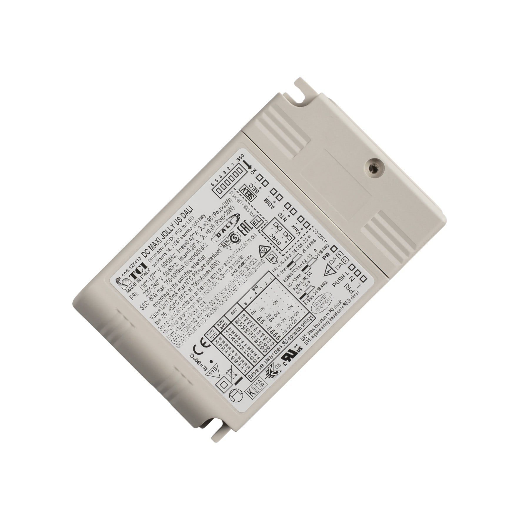 Bailey - TCI 127413 DC Maxi Jolly Alimentation LED compatible DALI 60 DALI(2) 1-10V