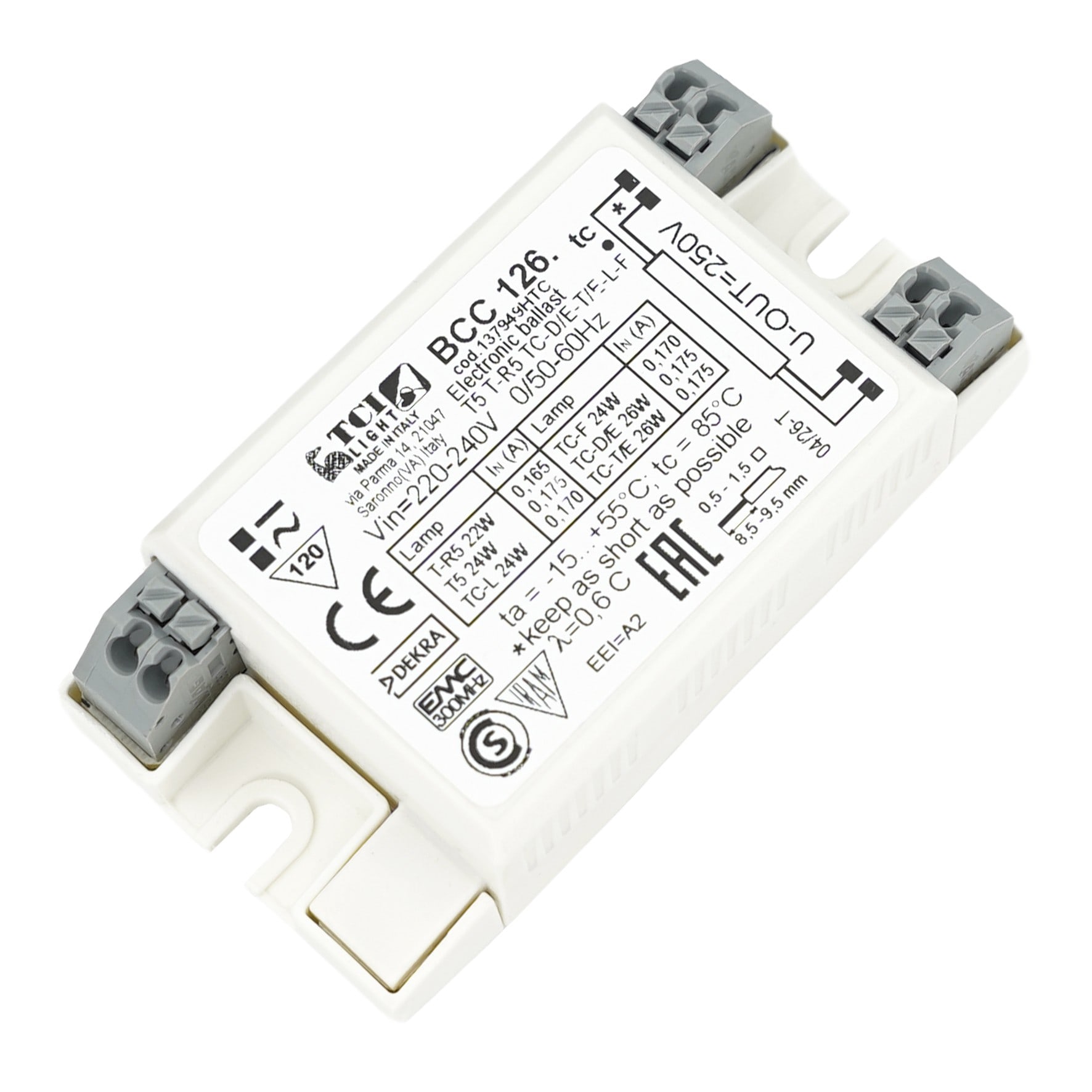 Bailey - TCI 137949HTC Ballast électronique fluo 1x22W-24W 2G10 2G11 G24q GX24q G5 2GX13