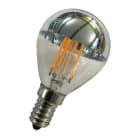 Bailey - BAI LED Filament Sphérique G45 E14 3W 2700K Calotte Argentée 280lm (27W) DIM