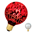 Bailey - LED Magic Globe G95 E27 4.5W Shards Rouge Effet 3D Eclats miroir argent 40lm