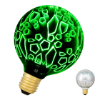 Bailey - LED Magic Globe G95 E27 4.5W Shards Vert Effet 3D Eclats miroir argenté 40lm