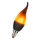 Bailey - LED Flamme Scintillante Coup de vent C37x126mm E14 1W 1800K 50lm Opale 230V