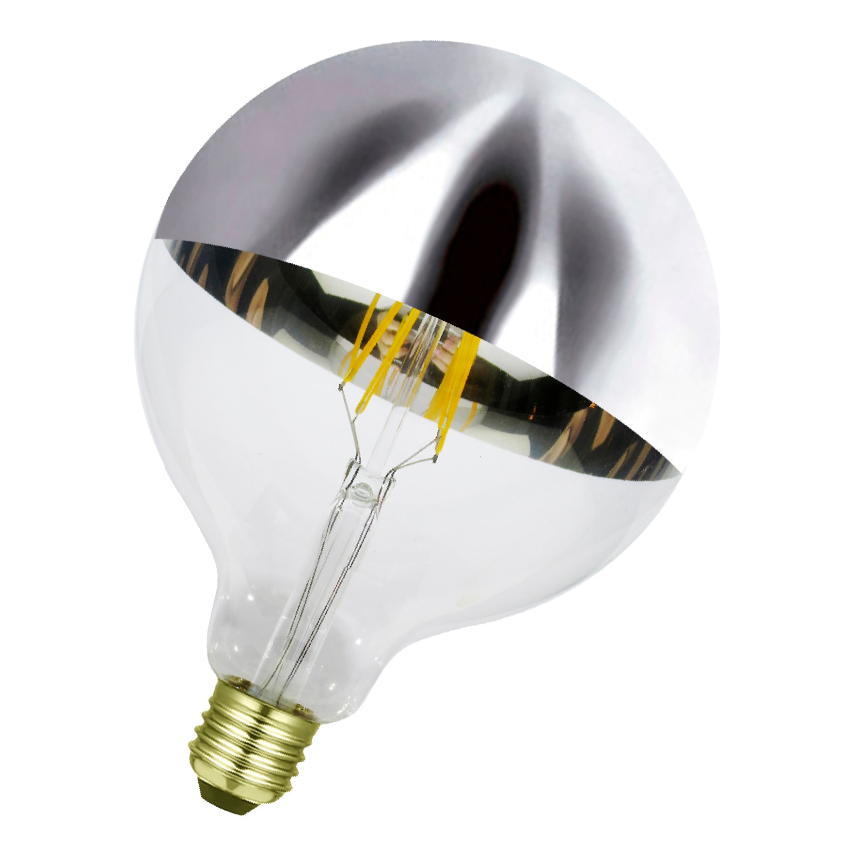 Bailey - Laes LED Globe E27 G125 230V 6W/827 Calotte Argentée Gradable