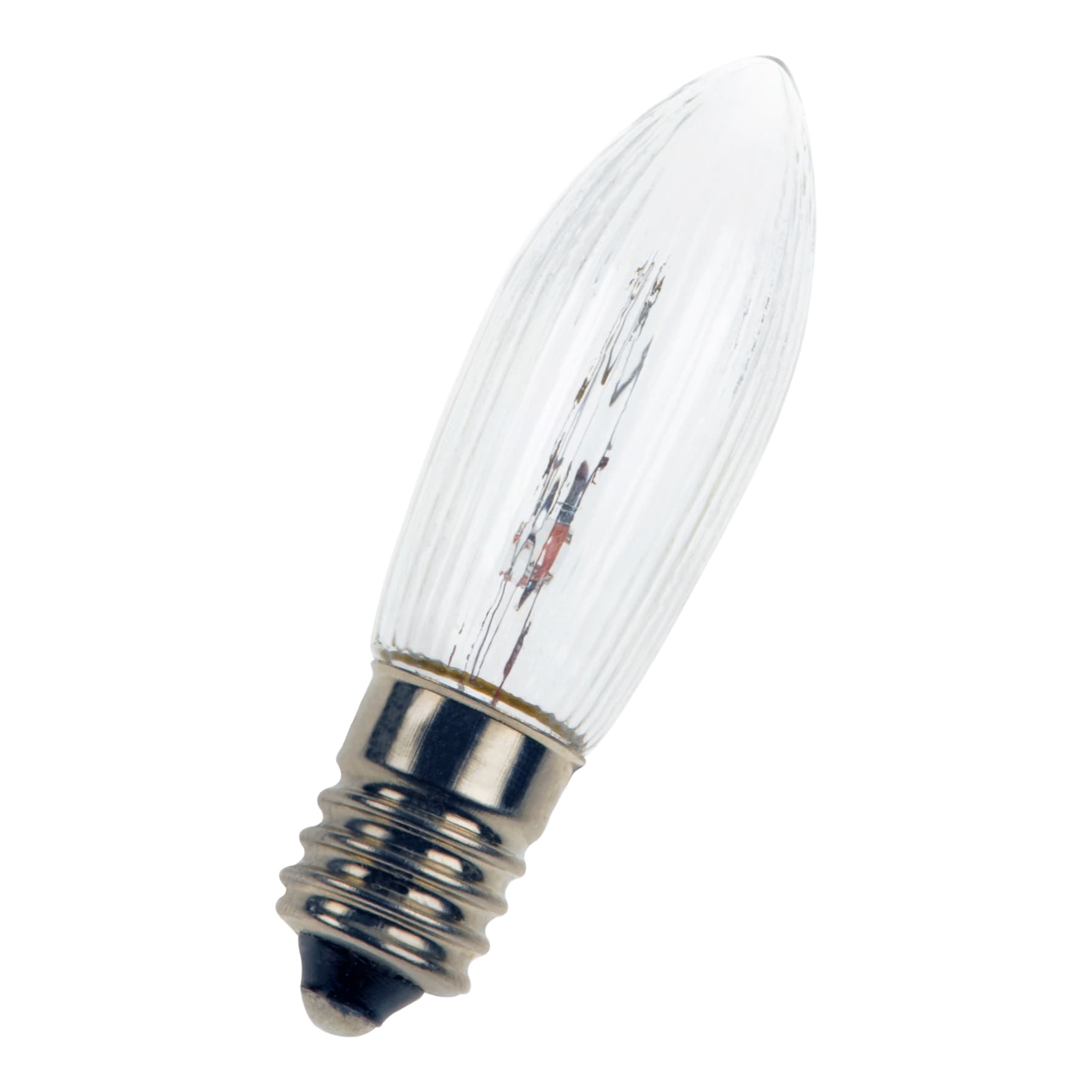 Bailey - Flamme Noël C14 E10 7V 2W Striée intérieur 13.5x45mm Lampe à incandescence