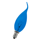 Bailey - Lampe incandescente de couleur Flamme coup de vent C35 E14 240V 15W Bleu 35x125