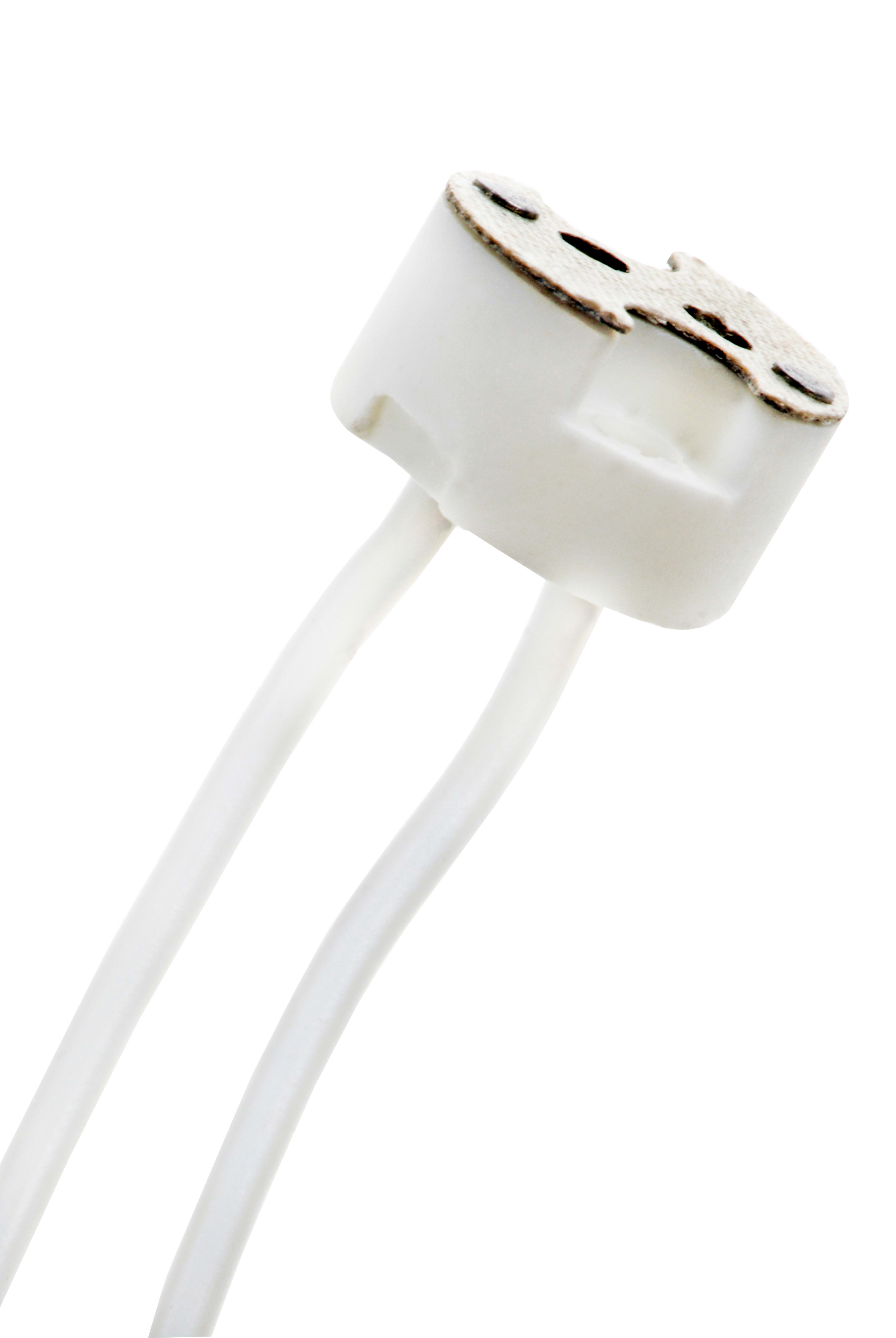 Bailey - Douille G4/GU5.3/G6.35/GY6.35 4A T250°C Fils 2x10cm blanc