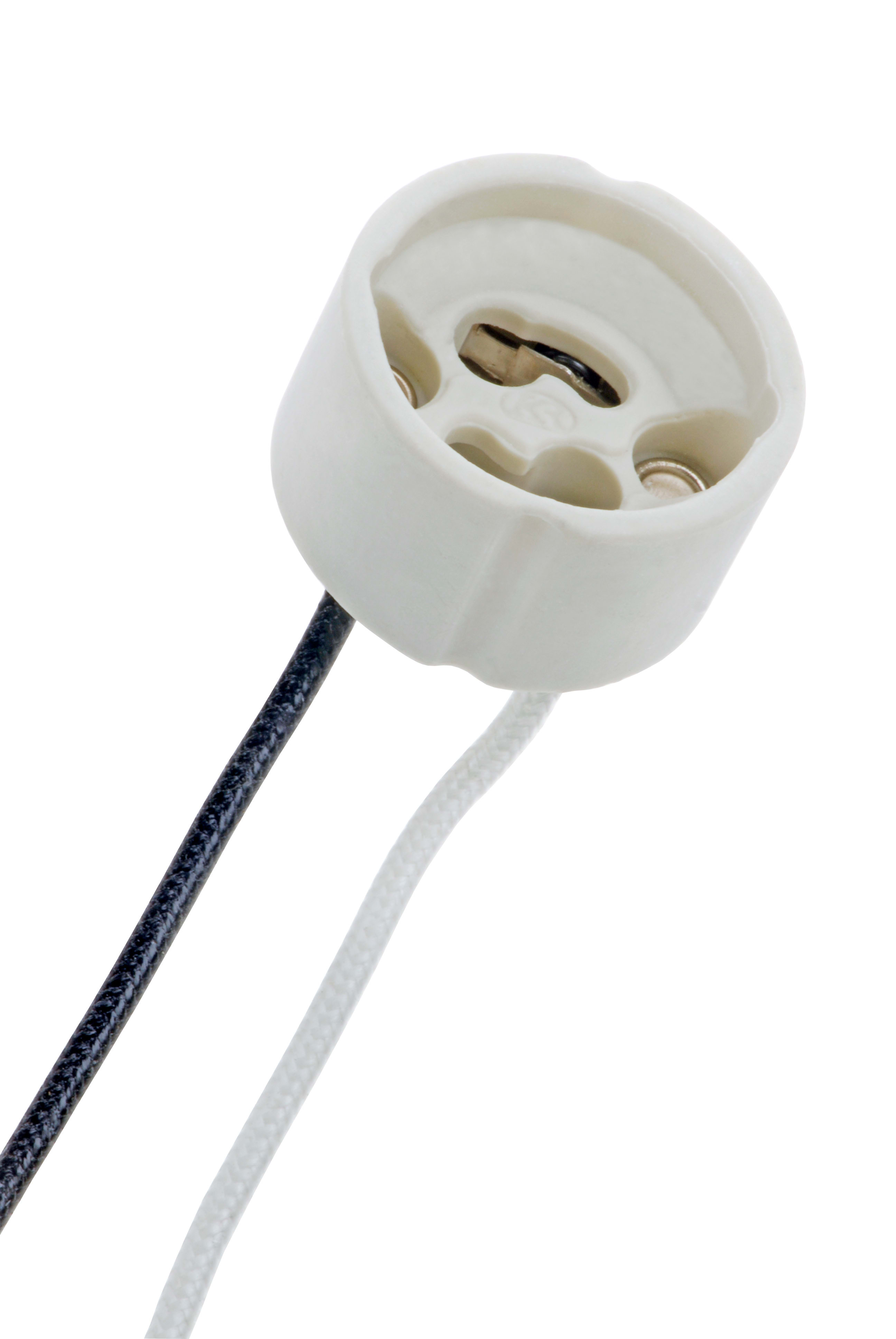 Bailey - Douille Céramique GU10 250V Max 100W Fils 2x16cm blanc