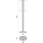 Performance in Lighting - Poteau Nikko+ 45 H1200 Gris