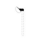 Performance in Lighting - Attache et console 40° simple pour poteau D60, pour Chip ovale 25 - 000802