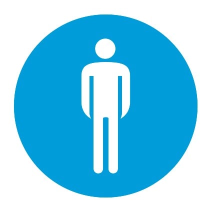 Performance in Lighting - Drop 22 Signalisation WC Homme Bleu