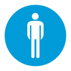 Performance in Lighting - Drop 22 Signalisation WC Homme Bleu - 008344