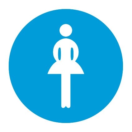 Performance in Lighting - Drop 22 Signalisation WC Femme Bleu