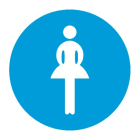 Performance in Lighting - Drop 22 Signalisation WC Femme Bleu