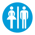 Performance in Lighting - Drop 22 Signalisation Toilettes H/F Bleu