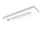 Performance in Lighting - Armature industrielle alu et verre LM4 35, IP66 IK06, Sym. EW 840 gris