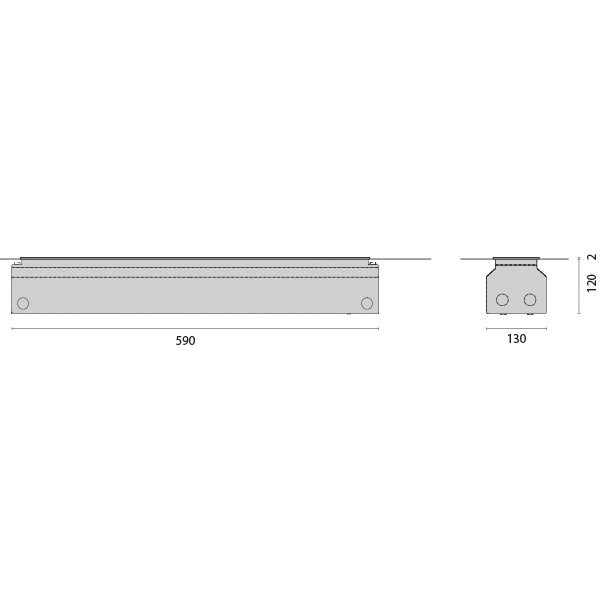 Performance in Lighting - Boitier d'encastrement pour L590 Strip Square Inground