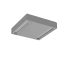 Performance in Lighting - MIMIK 20 CEILING Plafonnier IP65, 23.5W, optique S/EW 840 Gris