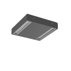 Performance in Lighting - MIMIK 20 CEILING Plafonnier IP65, 23.5W, optique S/EW 840 Anthracite DALI