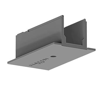 Performance in Lighting - OTR Recess Cov For End Feed S-9001-R/6-W