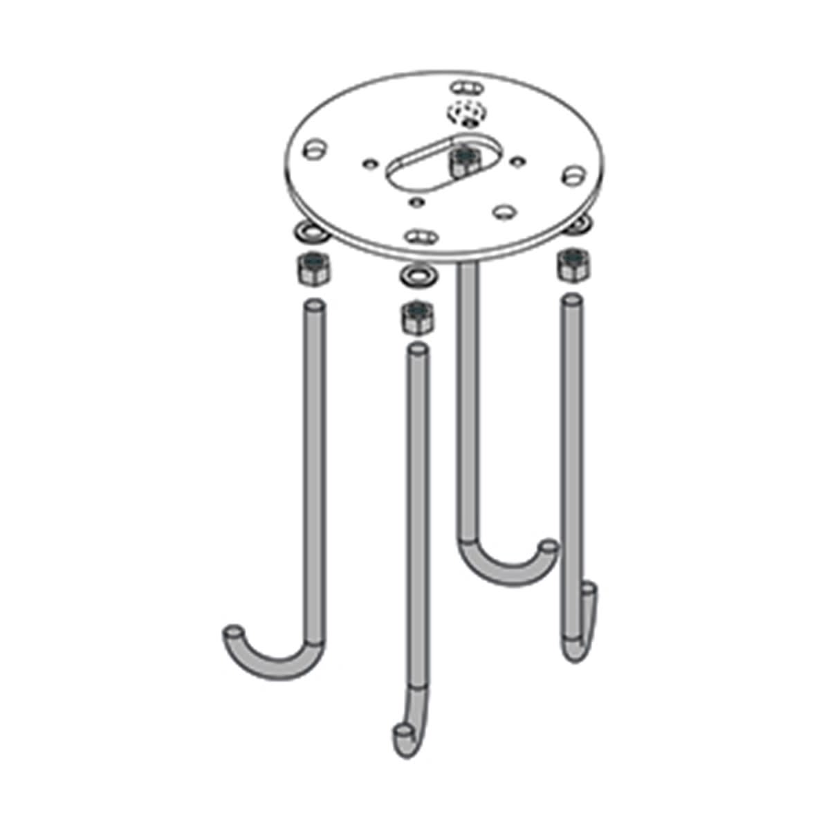 Performance in Lighting - Platine tiges d'ancrage pour Amon - 310922