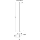 Performance in Lighting - Poteau Spillo avec Embase D90 H.2800 Anthracite