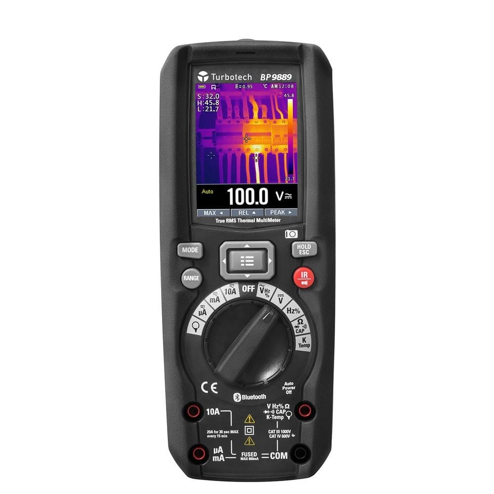 Turbotronic - Multimètre numérique TRMS à image infrarouge 80x80 Pxls.