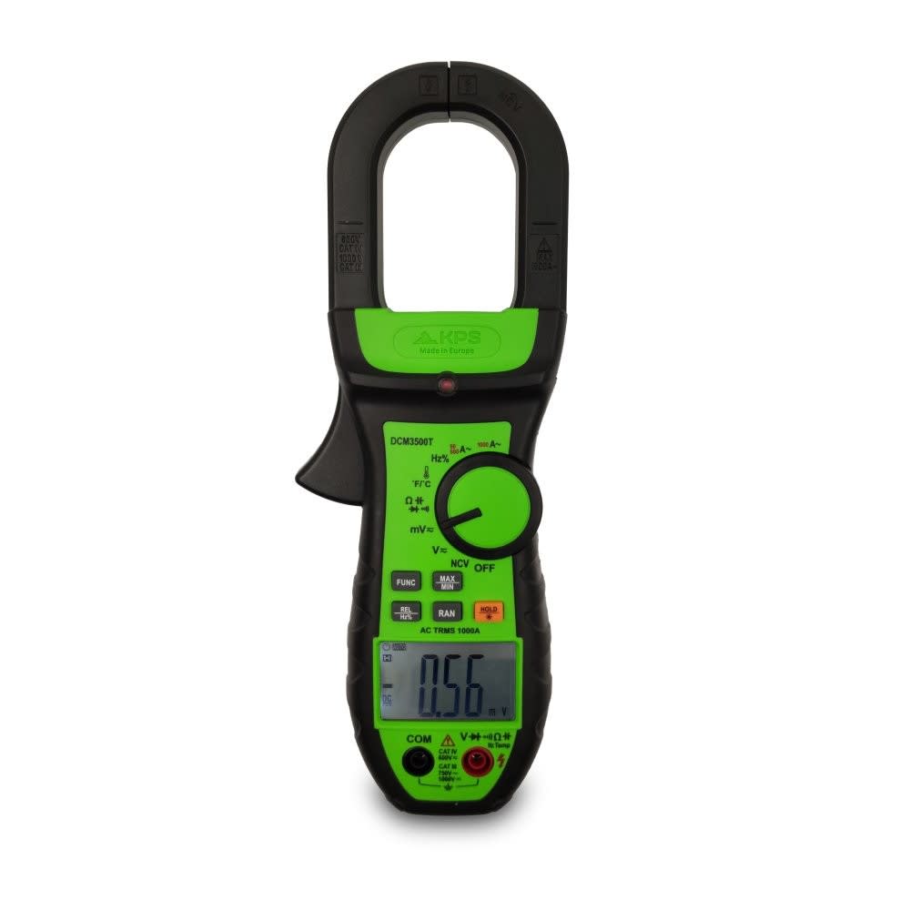 Turbotronic - Pince de courant industrielle True RMS 1000A CA avec T°