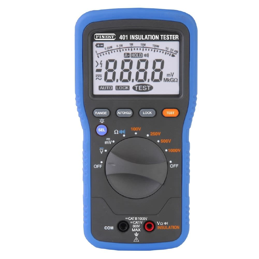 Turbotronic - Mégohmmètre numérique 100/250/500/1000V