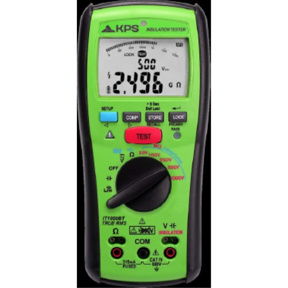 Turbotronic - Multimètre d'isolement 1kV avec Bluetooth et KPS LINK écran LED et mémoire