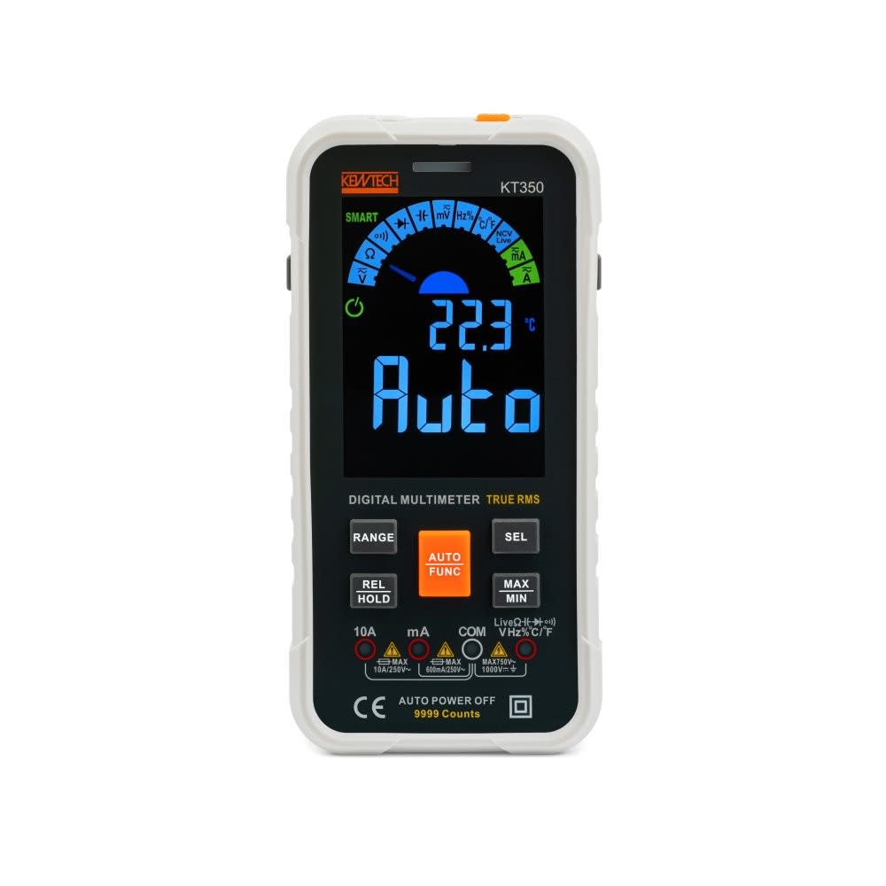 Turbotronic - Multimètre format smartphone numérique TRMS automatique écran couleur LCD