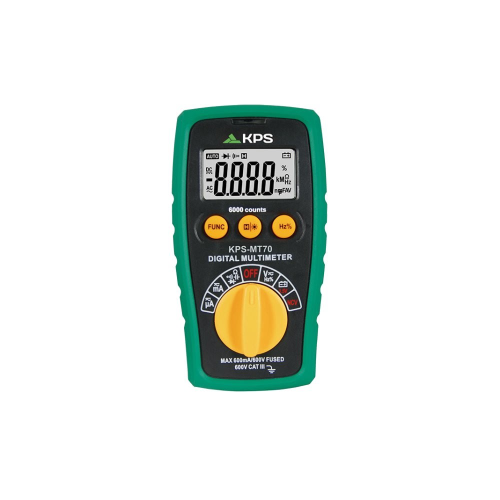 Turbotronic - Multimètre numérique format de poche 6000Pts de mesure CATIII 600V