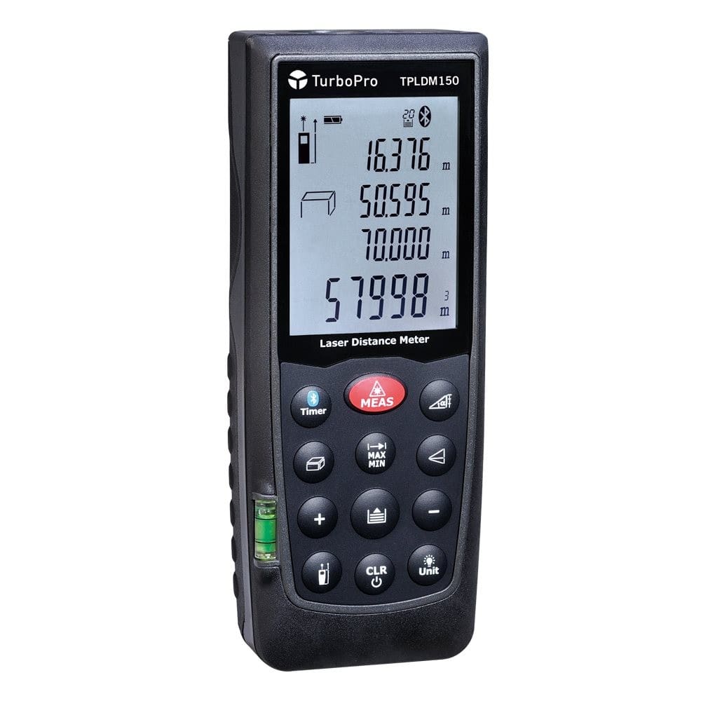 Turbotronic - Télémètre laser Bluetooth 70m, Calcul de surface et de volume.