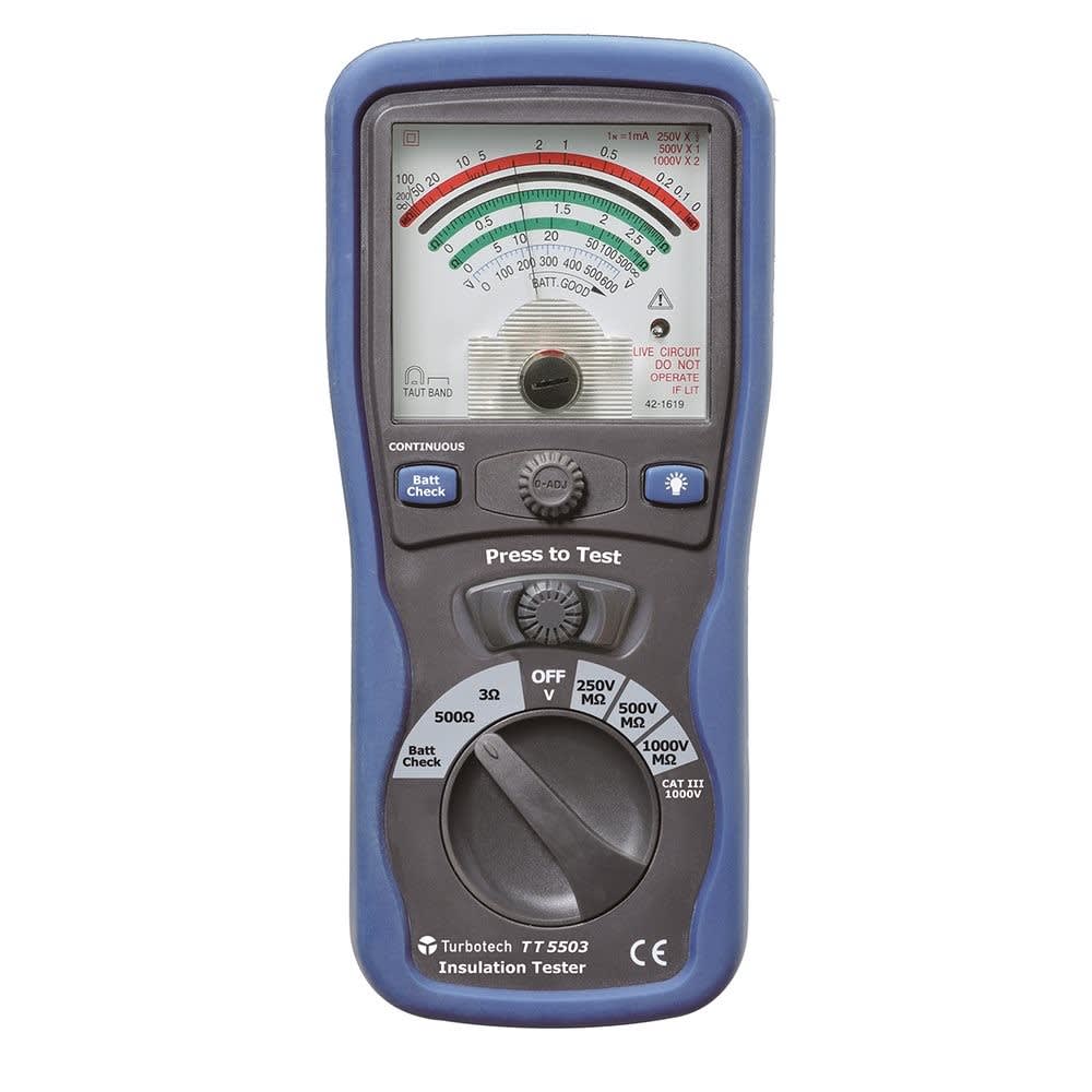Turbotronic - Mesureur d'isolement analogique 250/500/1000V 400 Mohms